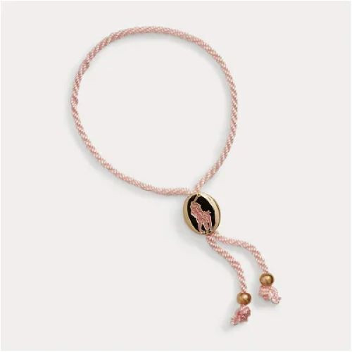 Браслет Ralph Lauren Pink Pony Bolo с надписью Cancer Awareness Polo Jockey Love-Набор из 2 предметов