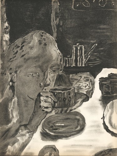 Original 1939 Lithographie "Jeaune Fille dans un Barque" von Pierre Bonnard - Bild 2 von 2