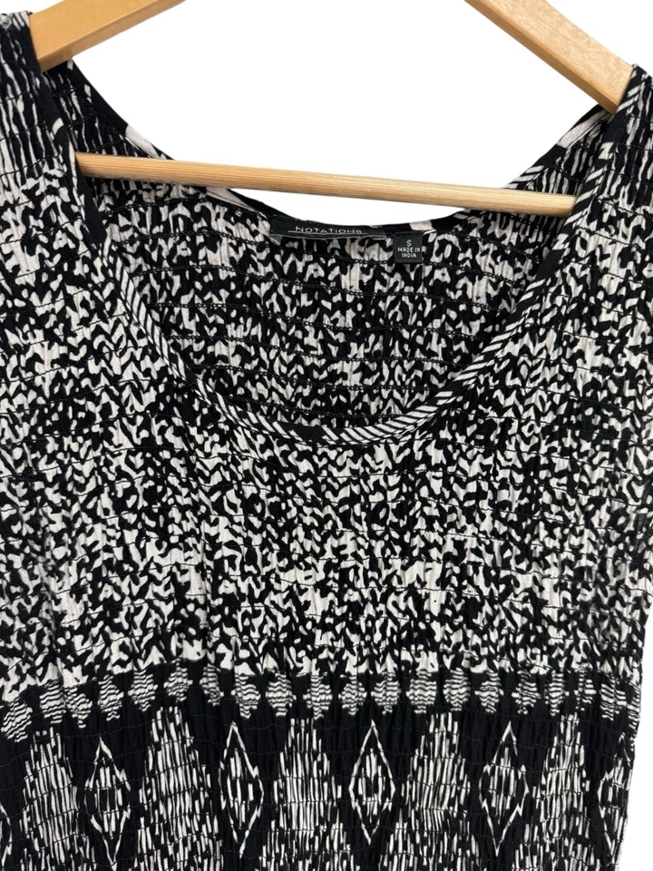 Maxi Vestido Mujer Notations Sin Mangas Geométrico Negro Talla S Foto 3 de 4