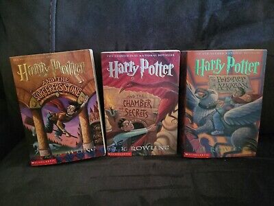 SCHOLASTIC HARRY POTTER BOOKS 1, 2, &3