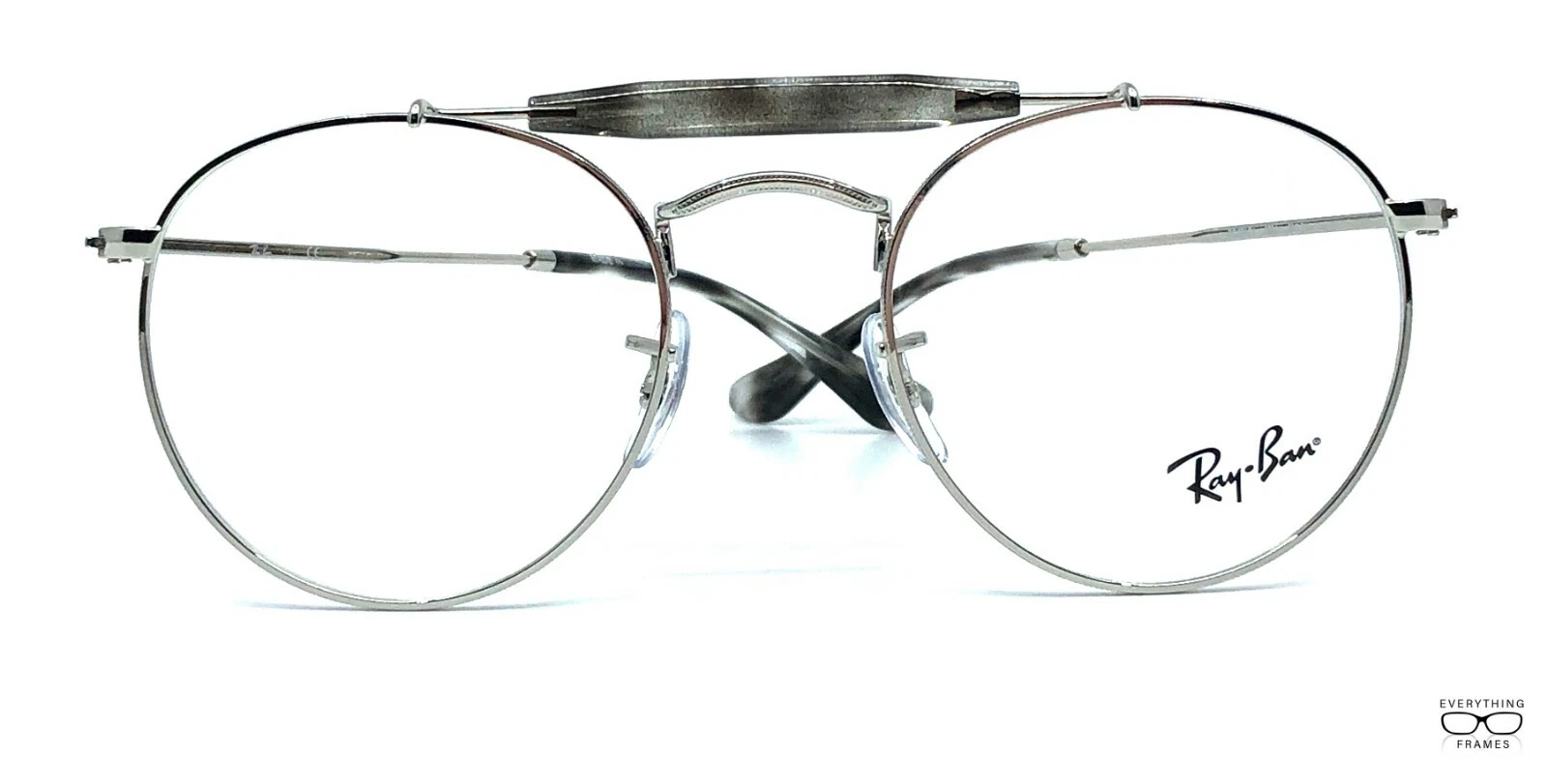Ray Ban RB3747V 2501 Silver Eyeglasses New Authentic 50