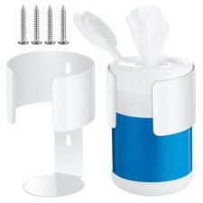 2 Pcs Wall Mount Wipe Holder Heavy Duty Wall Bracket White Container Dispense...