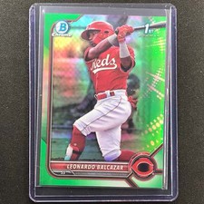 2022 Bowman Chrome Leonardo Balcazar 1st Bowman Prospect Green Refractor 72/99