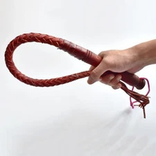 Handmade Leather Horse Whip Bull Whip Cowboy Horsewhip 00135
