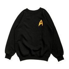 VINTAGE STAR TREK SWEATSHIRT SMALL S MENS CREWNECK PULLOVER VOYAGER VOYAGER SEWN