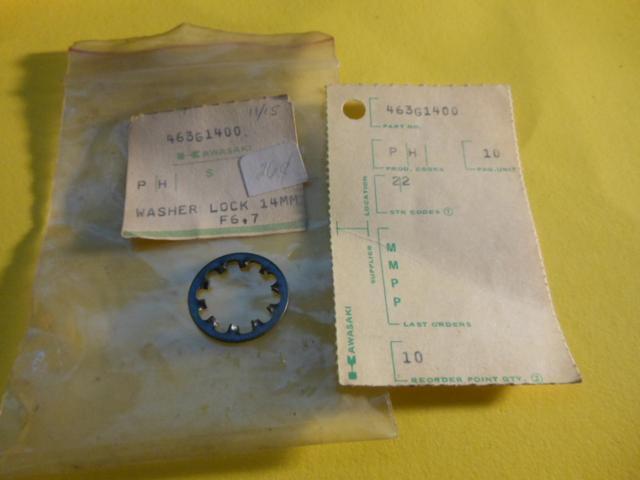 NOS OEM FACTORY KAWASAKI F6 F7 F11 F11M LOCK WASHER 14MM 463G1400