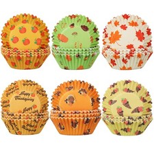 600 Pieces Thanksgiving Cupcake Liners Fall Autumn Muffin Liners Fall Cupcake...