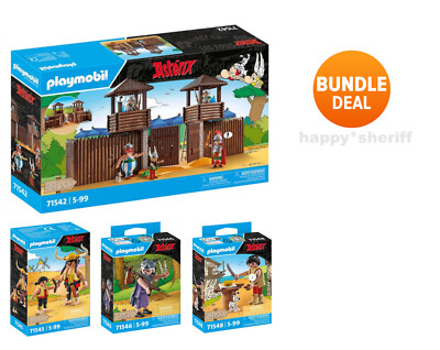 Playmobil Four Asterix Series Sets 71542 71545 71546 and 71548 All