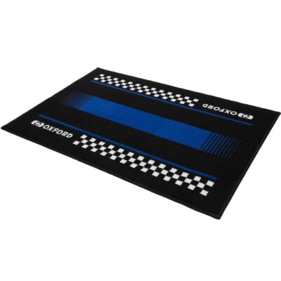 Oxford Pitlane Fußmatte 90 x 60 cm Yama blau OX931 rutschfest Motorradzubehör