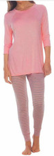 Honeydew Women's Top And Pant Lounge Set 2 Piece Set Rose Stripe XXL NWT
