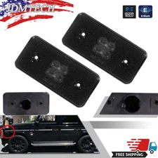 2X Front Side Marker Light Smoked For 02-14 Mercedes-Benz W463 G500 G550 G-Class