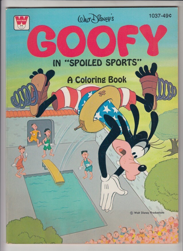 WALT DISNEY’S GOOFYcoloring bookアメリカの古書 Vintage Disney Coloring Book With Stickers - Disney Goofy