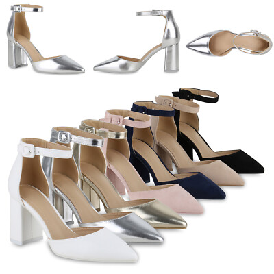 Damen Spitze Pumps Klassische Basic Party Absatz-Schuhe 841368