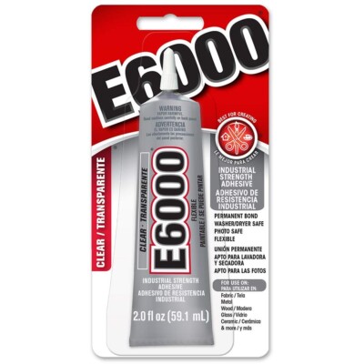 Industrial Strength E6000 Adhesive Clear Eclectic Glue Multi-Purpose, Gel, 2 Oz.