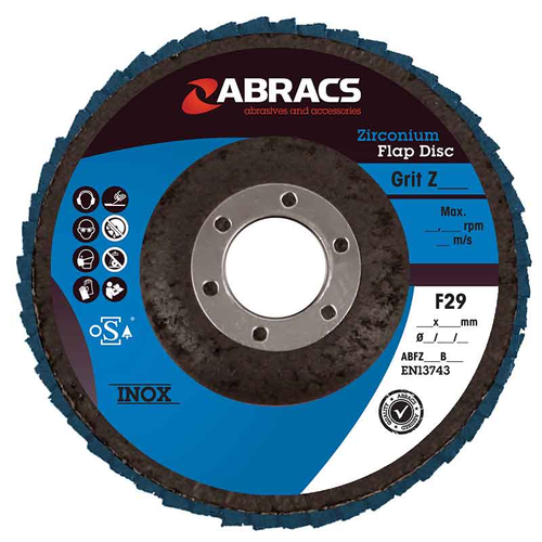 Abracs 115mm 4 1/2" Flap Disc Abrasive Disc Grit Grits P40 P60 P80 P120