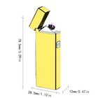 USB Shiny Yellow Lighter Dual Arc Plasma Flame Windproof Metallic Lightweight A7 — photo 4