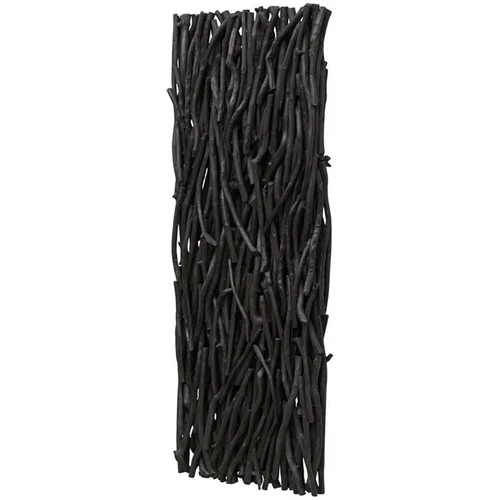 Uttermost Gathered Teak 49x19" Contemporary Wood Wall Decor in Black - Picture 2 of 8