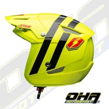 NEW Jitsie HT1 Voita Trials Off Road Motorcycle Open Face Helmet Fluro Yellow