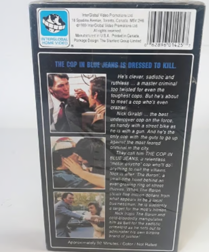 Cop in Blue Jeans VHS Factory Sealed New Old Stock 1989 Interglobal Home Video - Picture 2 of 6