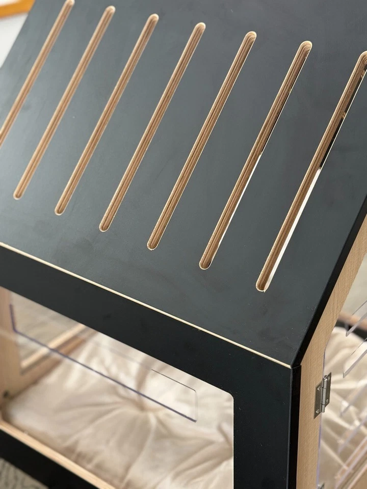 Casa de luxo para animais de estimação – Painéis de acrílico transparente, estilo designer – para gatos e cães pequenos - Imagem 4 de 4