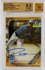 2019 Bowman Chrome Reggie Lawson 1st Bowman Auto Gold #26/50 BGS 9.5/10 Beauty!