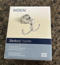 MOEN Banbury Double Robe Hook in Brushed Nickel Y2603BN