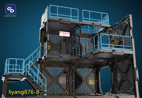 Base De Décoration Fresh RetroTower Fortification - Échelle 1:18, Pour Figurines Action, Thème Iron Net