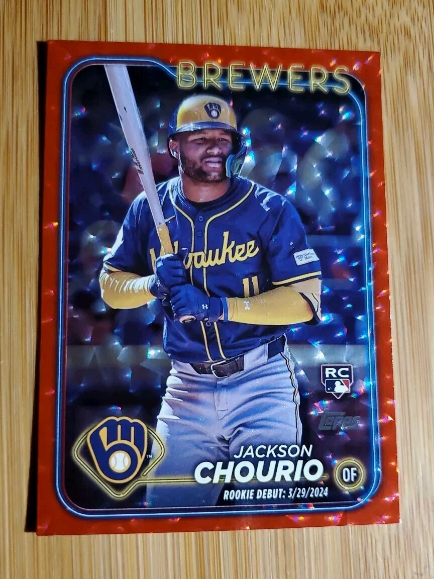 2024 Topps Update Red Foil Jackson Chourio RC 060/199 Brewers #US155