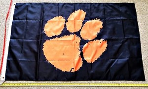 Details About Tiger Paw Flag Free Shipping Rare 3x5 Digital Print Banner New Clemson Tigers