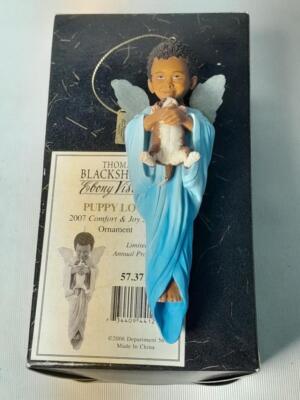 Thomas Blackshear's PUPPY LOVE Ebony Visions Hanging Ornament OVP COA