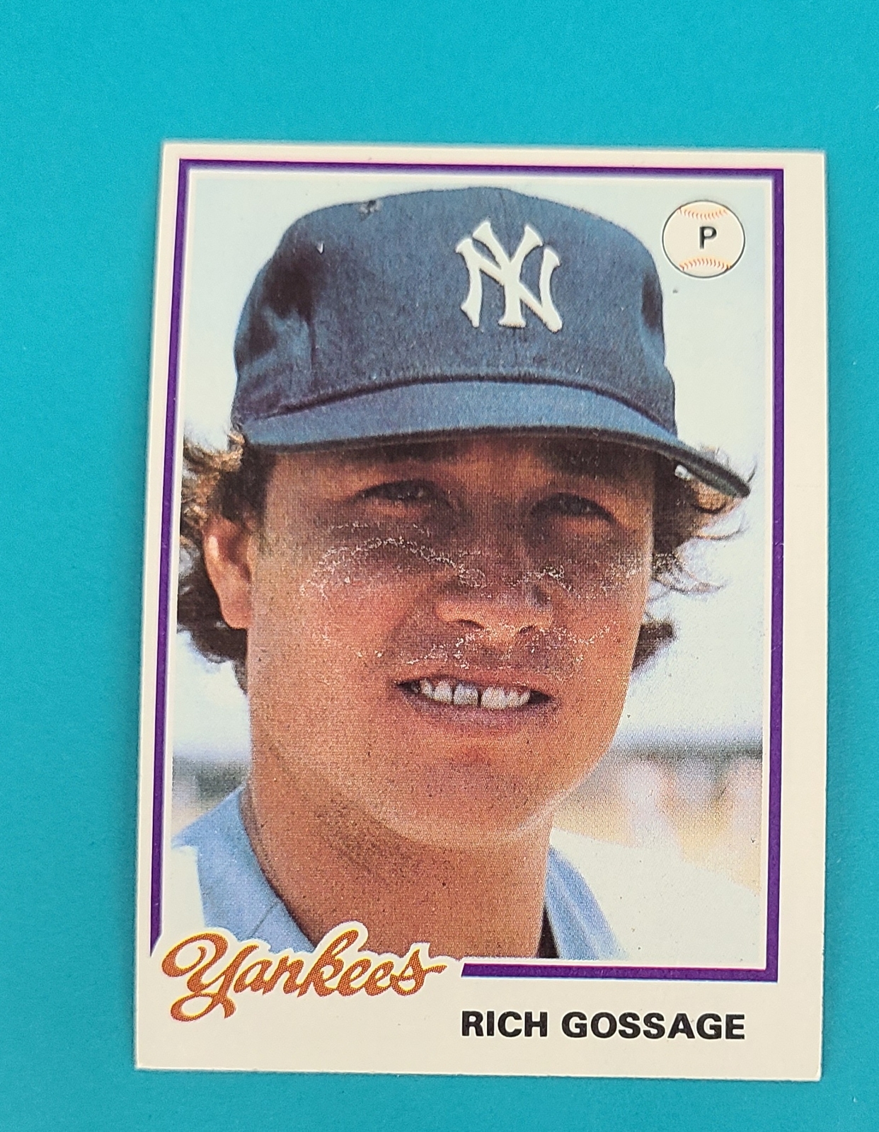 1978 Topps Burger King #10 Rich Gossage New York Yankees BASEBALL Card M9