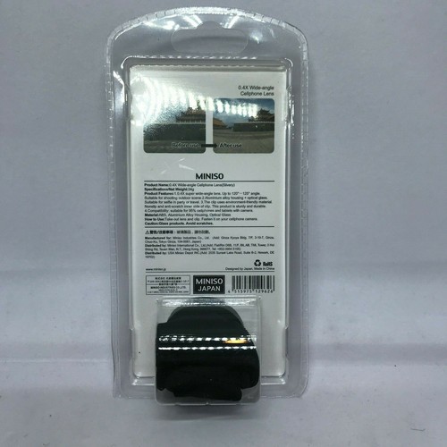 Lente de cámara de teléfono celular gran angular Miniso 0,4x clip universal - Imagen 2 de 5