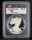 1989-S American Silver Eagle Mercanti Signed PCGS PR69DCAM