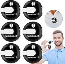 6 Pack Golf Stroke Counter Clicker, Mini Score Counter, One-Touch Reset Clip for
