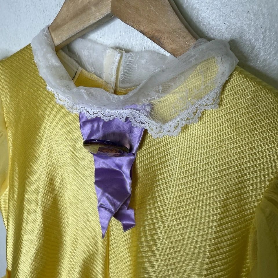 Disney Tarzán Jane Vestido Amarillo Niñas 8-10 Manga Abullonada Disfraz De Colección LEER Foto 4 de 4