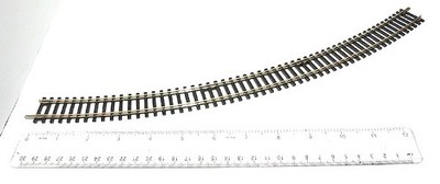 Peco St-231 Ho Scale Code 100 Setrack: Curved Track R3 (Radius 505 Mm) 45°