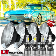4pcs 5.75 5-34 Black Led Headlights Hi Lo Beam Fits Ford Thunderbird Torino
