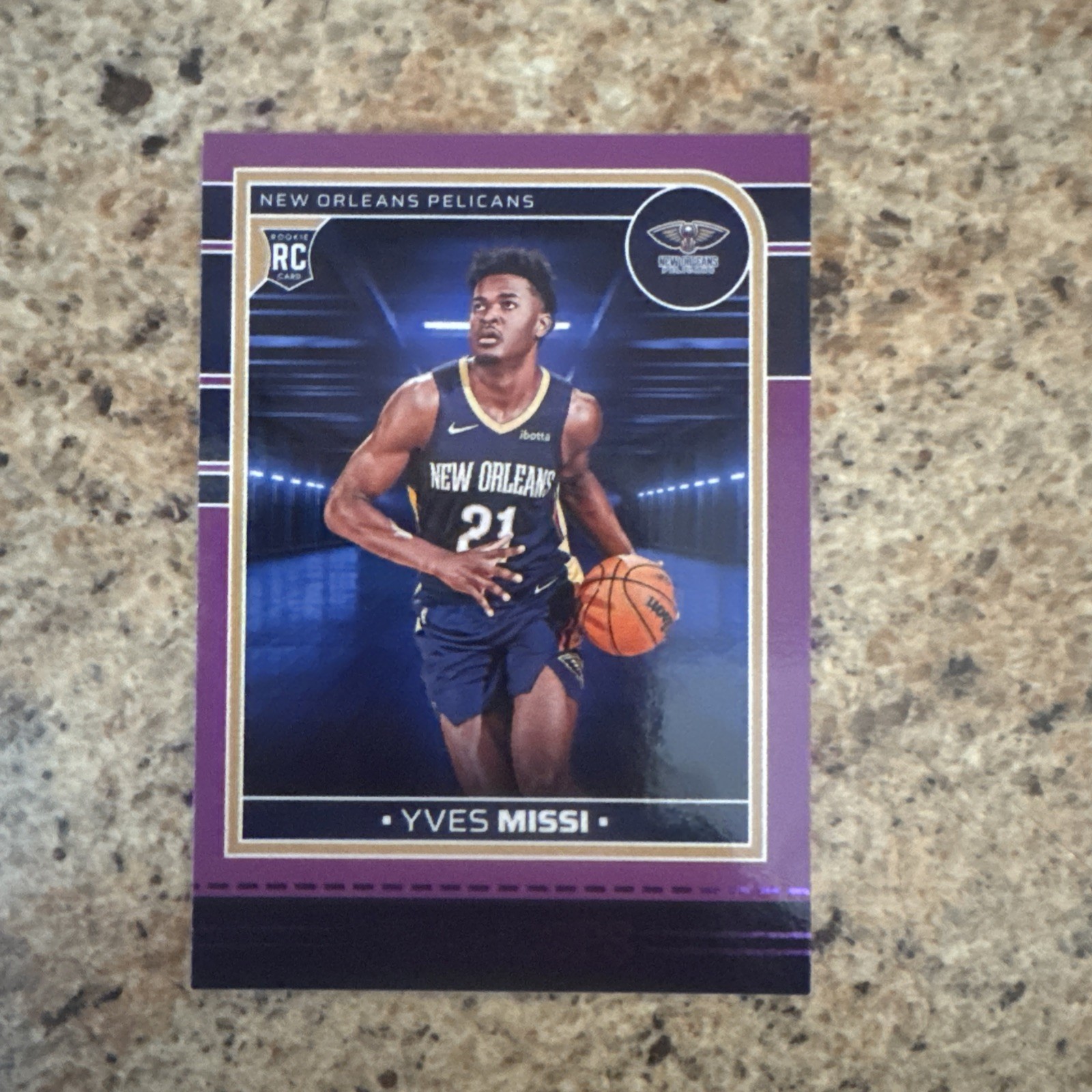 🔥2024-25 Panini NBA Hoops Purple #251 Yves Missi Rookie (RC) Denver Nuggets🔥