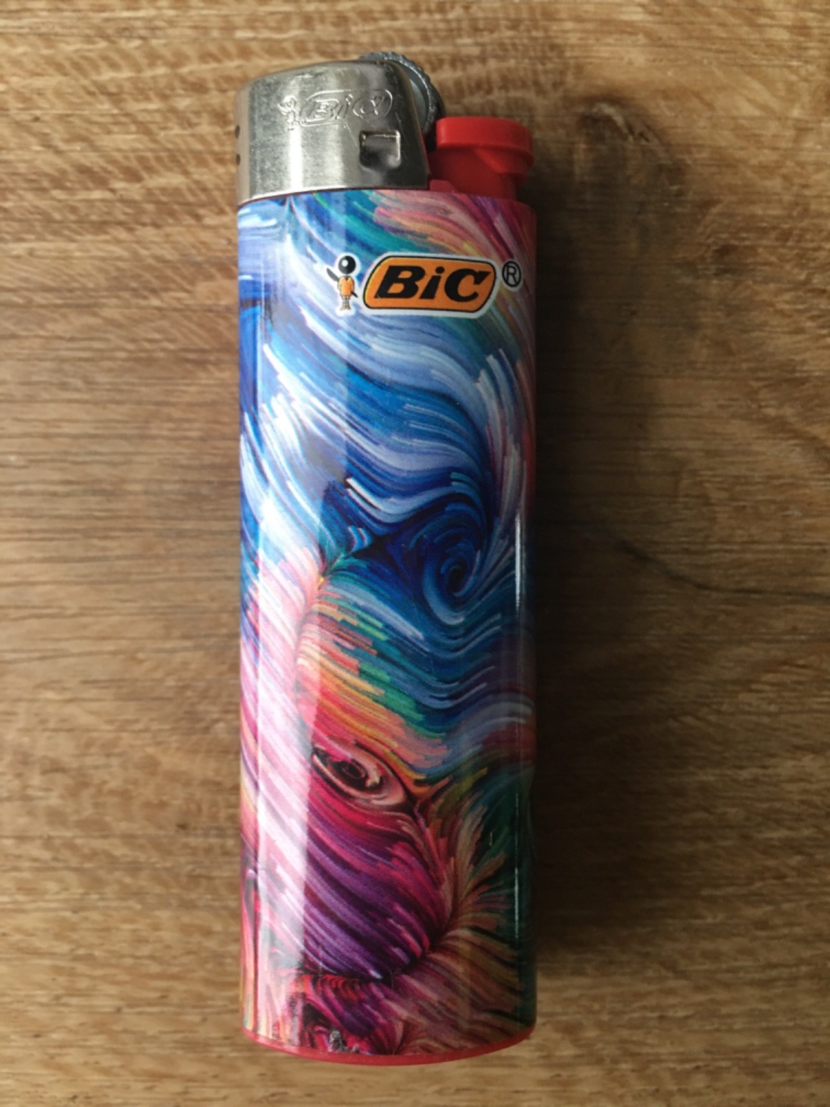 1 PC BIC Standard Regular Sized Lighter Premium Vinyl Wrapped Tie-Dye Art