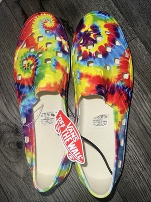 Vans Slip On Size 12 On Trek Men's Skate Water Shoes Tie Dye, US Footwear No Box