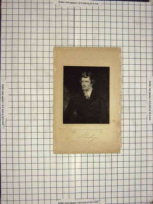 Original alter antiker Druck Portrait Edward Geoffrey Lord Stanley