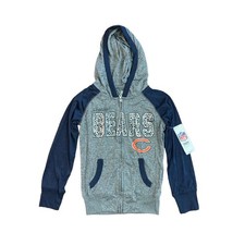 Chicago Bears Youth Girls Lightweight Hooded Hoodie Size S M L XL