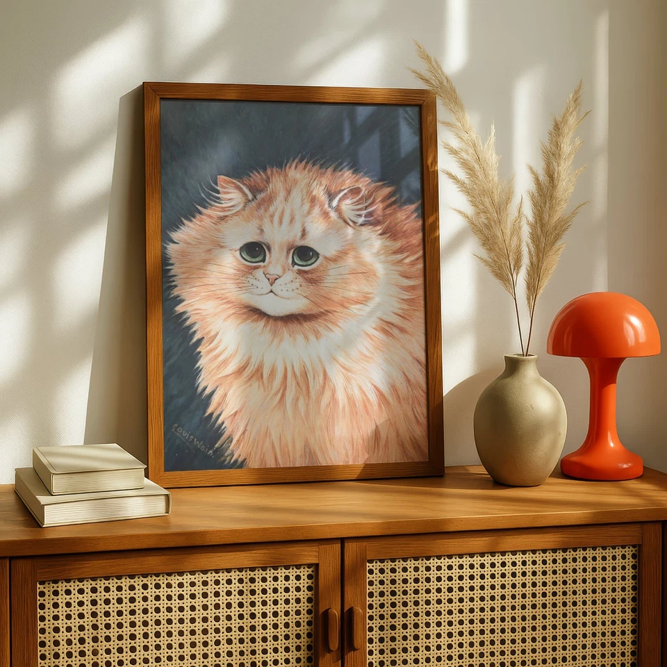 Louis Wain: Encantador gato jengibre | Impresión artística giclée | Póster de gato Foto 3 de 4