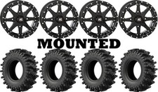 Kit 4 Efx Motoslayer Tires 30x9.5-14 On High Lifter Hl10 Black Wheels Can Kit 4 Efx Motoslayer Tires 30x9.5-14 On High Lifter Hl10 Black Wheels Can