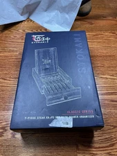 SYOKAMI Steak Knives Set of 7 with Drawer Organizer