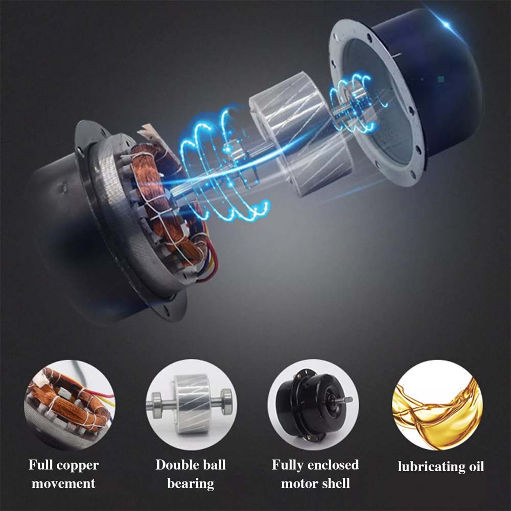 6" Black Exhaust Fan Small Fume Extractor Ventilation Fan for Shop Chicken Coop