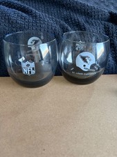 St Louis Cardinals Vintage 1970s Smoked NFL Whiskey Glasses