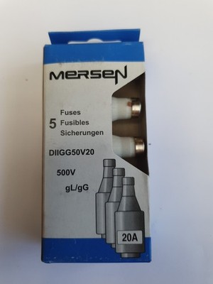 Ferraz Shawmut DIIGG50V20 Mersen Sicherung 500V-20A-gL/gG 5 Stück Box