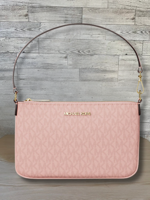 Michael Kors Jet Set Small MK Logo Convertible Wristlet Clutch