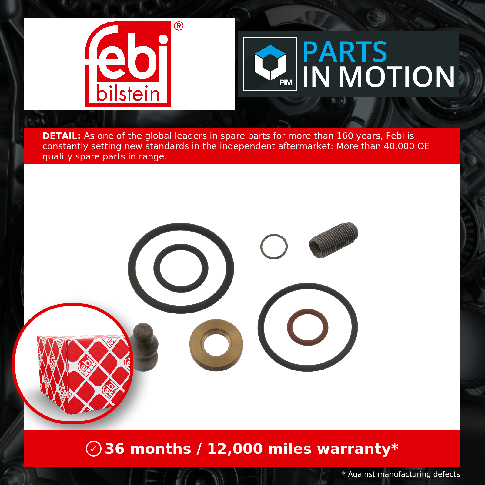 SEAL KIT INJECTOR NOZZLE 46527 FOR ANY/AYZ 1.2L AMF/BAY/ATL/BHC/BMS/BNV 1.4L - Image 9